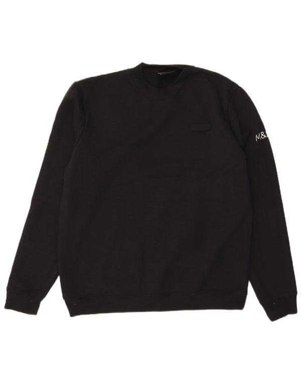 Marks & Spencer Mens Sweatshirt Jumper Medium Black Polyester
