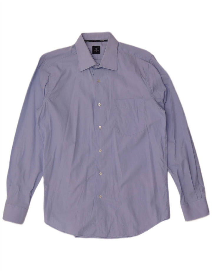 Camicia da uomo Navigare Taglia 40 15 3/4 Cotone blu medio