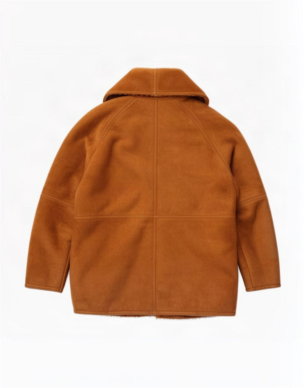 Giubbotto Shearling Uomo Stefano IT 50 Large Pelle Marrone