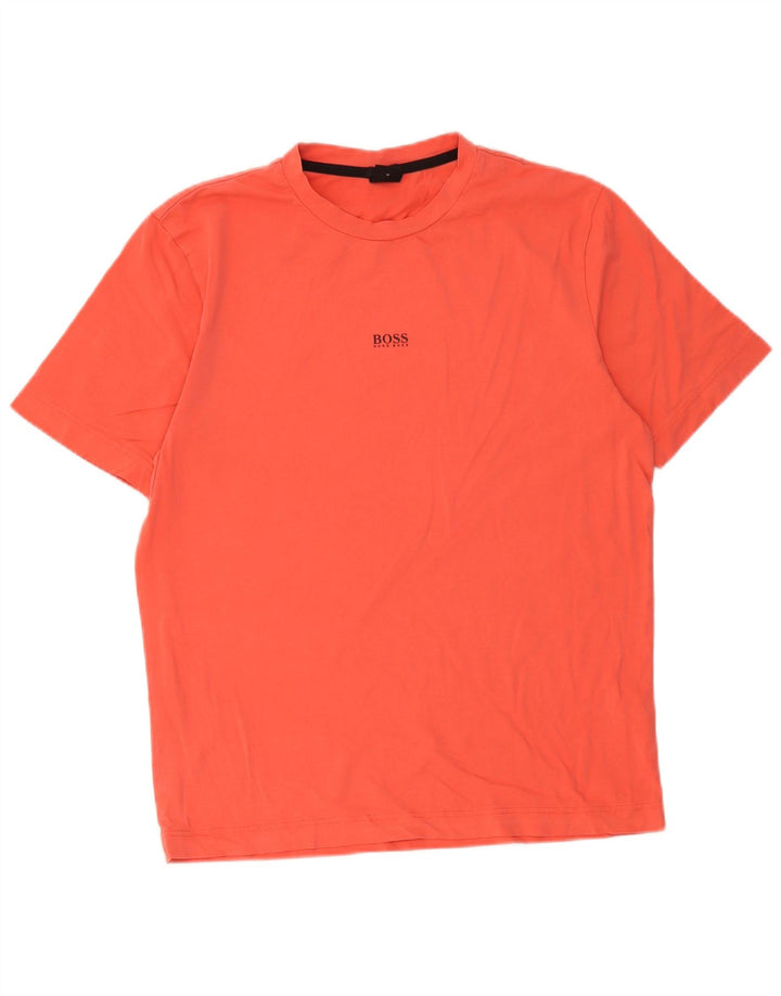 Hugo Boss T-shirt da uomo dalla vestibilità rilassata Top in cotone arancione medio