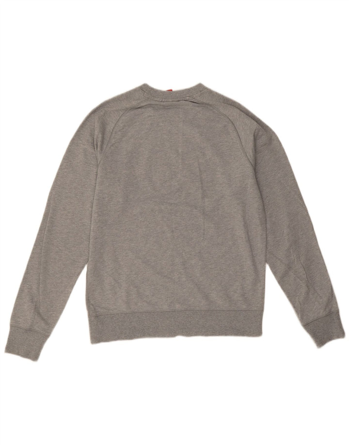Felpa grafica Nike da uomo, maglione piccolo grigio screziato
