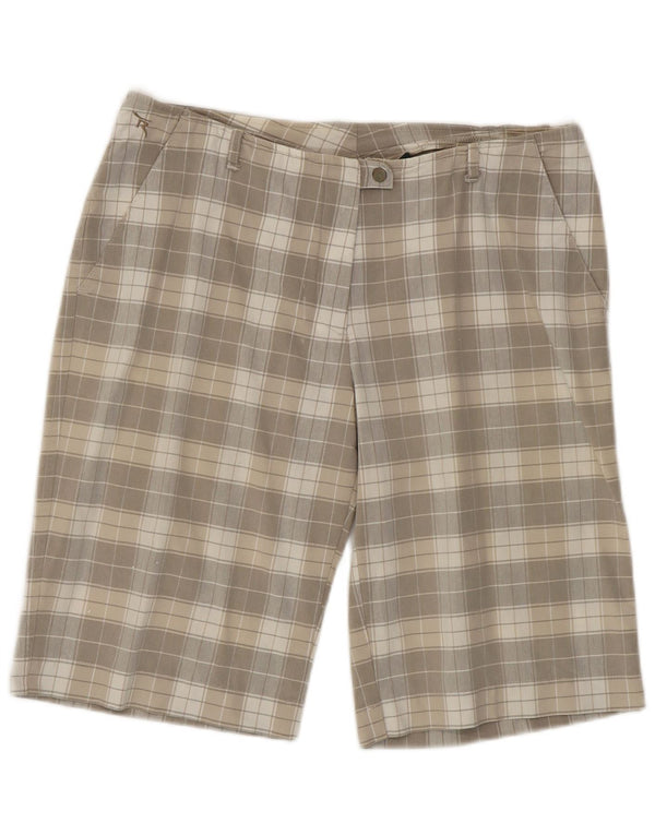 Pantaloncini casual da donna Chervo IT 46 Large W30 Cotone a quadri grigi