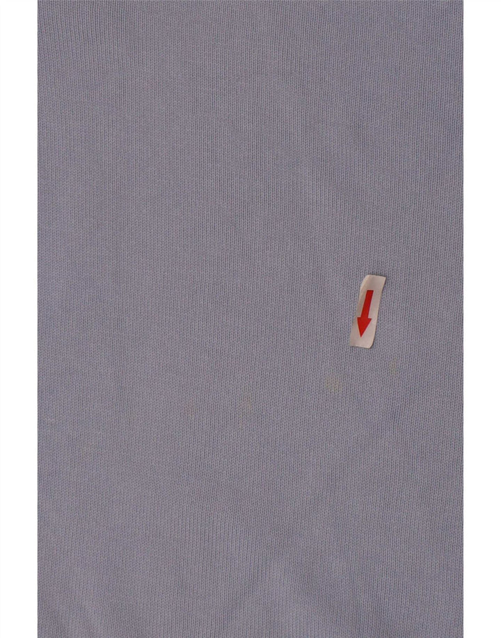 Maglione Zara da uomo con scollo a V grande in cotone blu