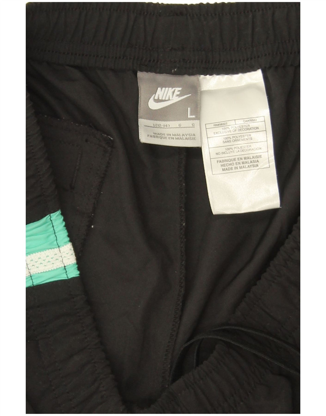 Pantaloni della tuta Nike Capri da donna US 12/14 Large Black Colourblock