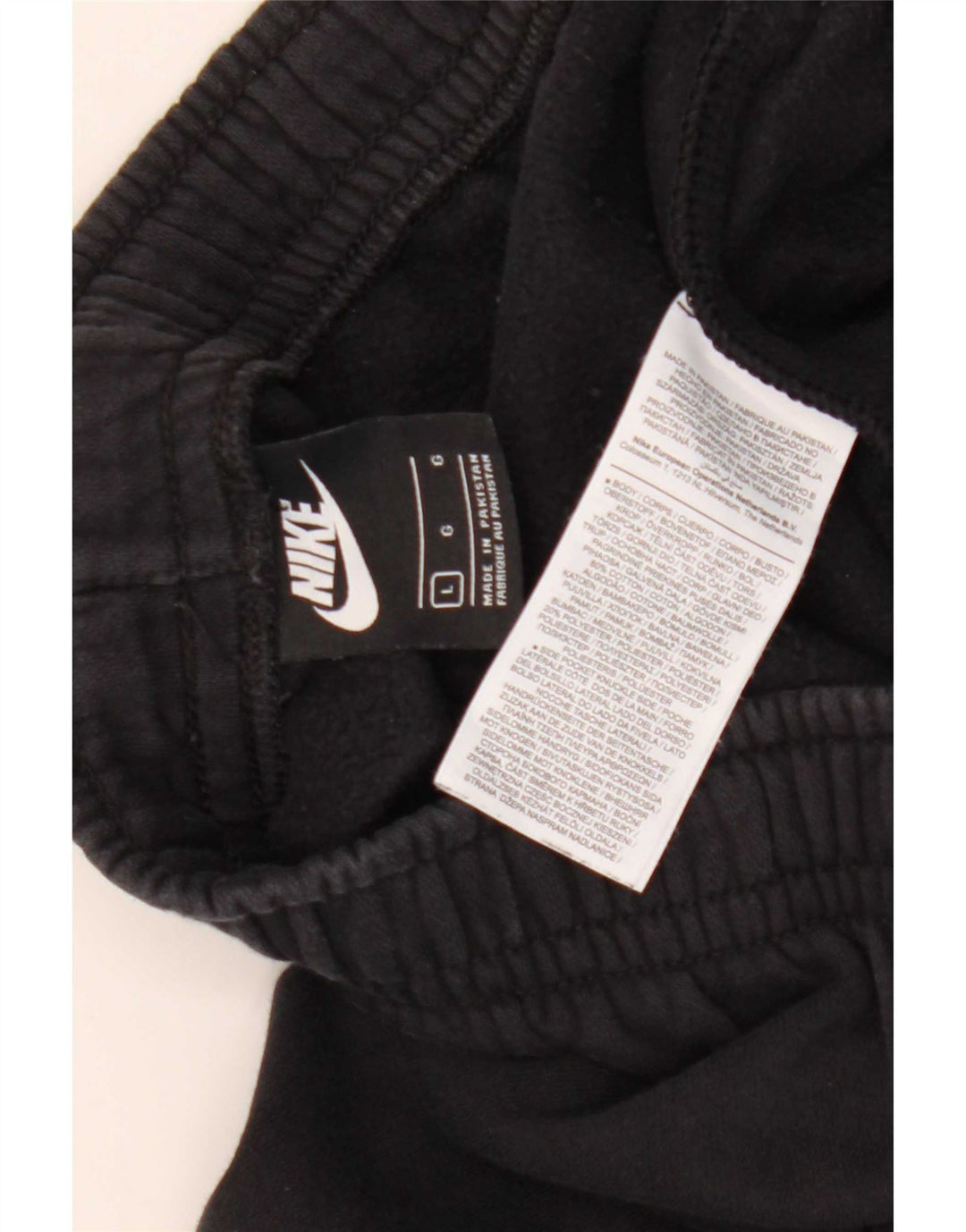 Pantaloni da tuta con grafica Nike da uomo, grandi, in cotone nero