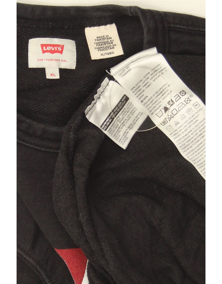 Felpa grafica da uomo LEVI'S, XL, cotone nero