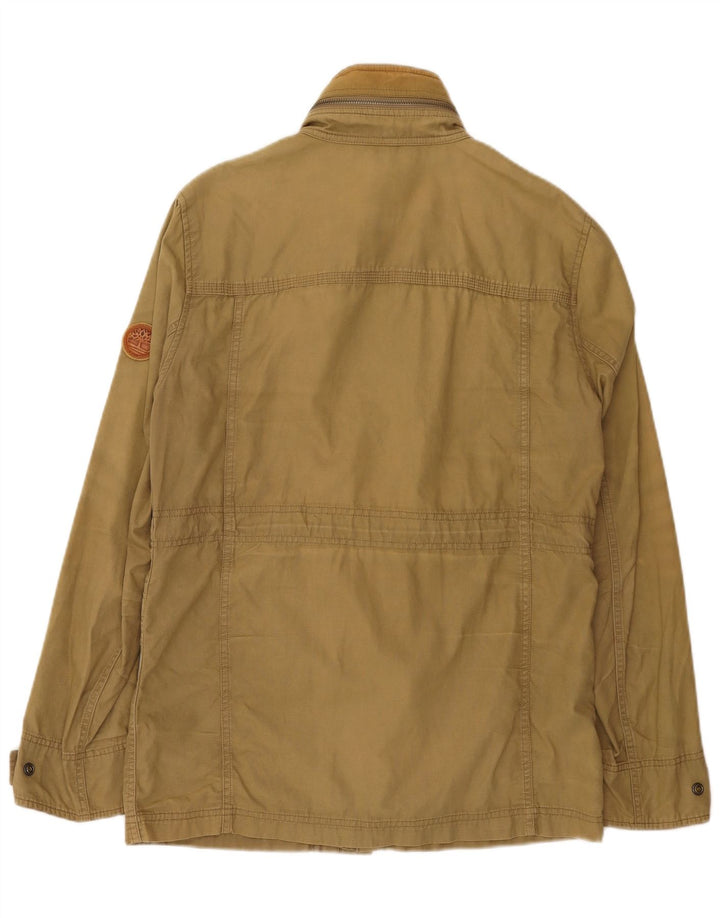 Giacca da uomo con cappuccio Timberland UK 36 piccola in cotone kaki