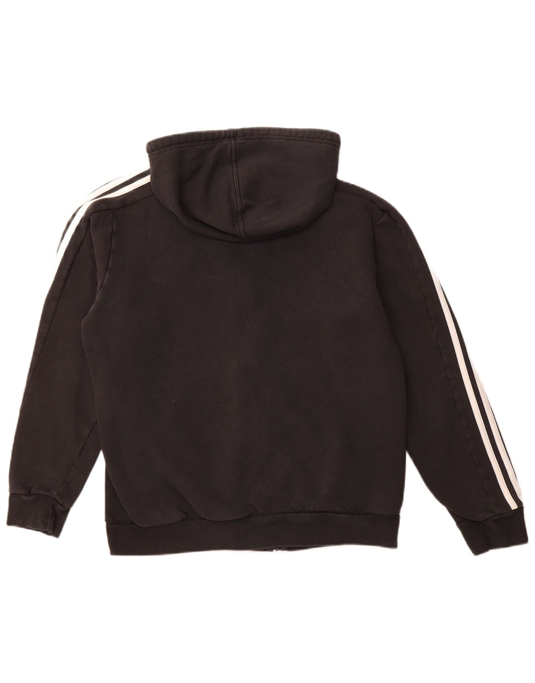 Maglione con cappuccio e zip da uomo ADIDAS in cotone nero medio