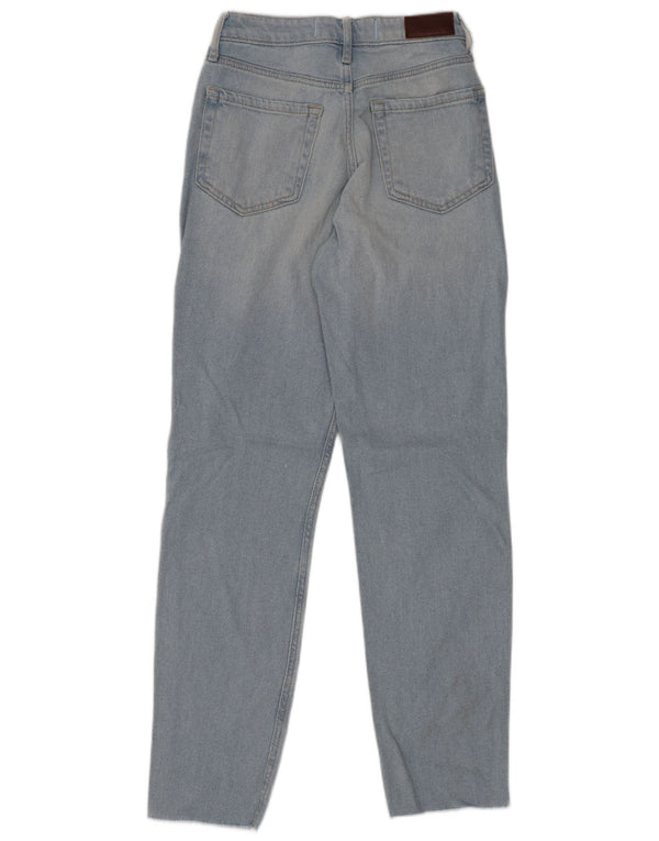 Jeans Hollister da donna a vita alta Mom US 00 W23 L27 cotone blu