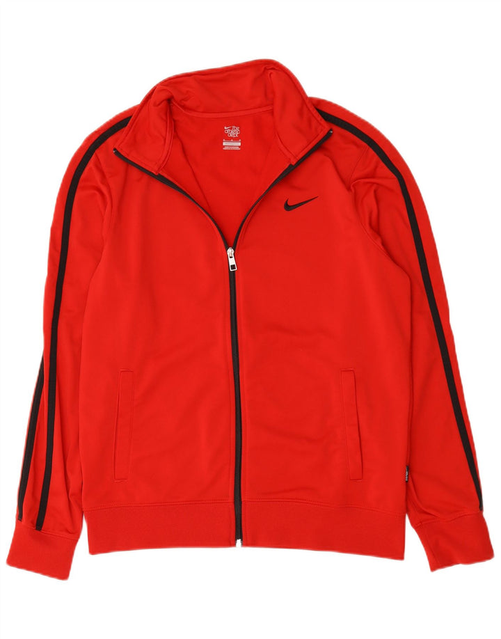 Giacca superiore della tuta da uomo Nike in poliestere rosso medio