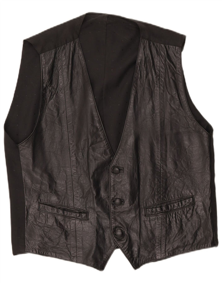 Gilet vintage da uomo medio nero