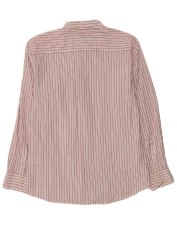Camicia da uomo Marlboro Classics Large in cotone gessato rosa