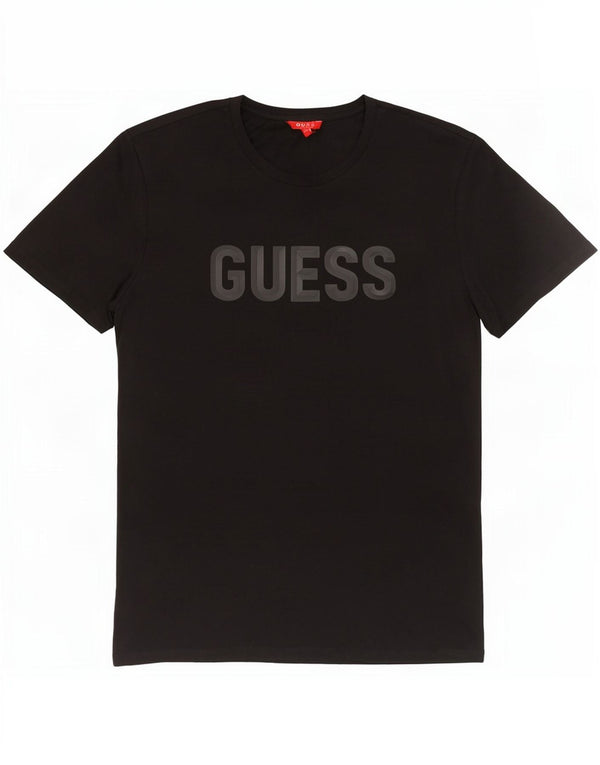 Guess T-shirt grafica da uomo grande in cotone nero