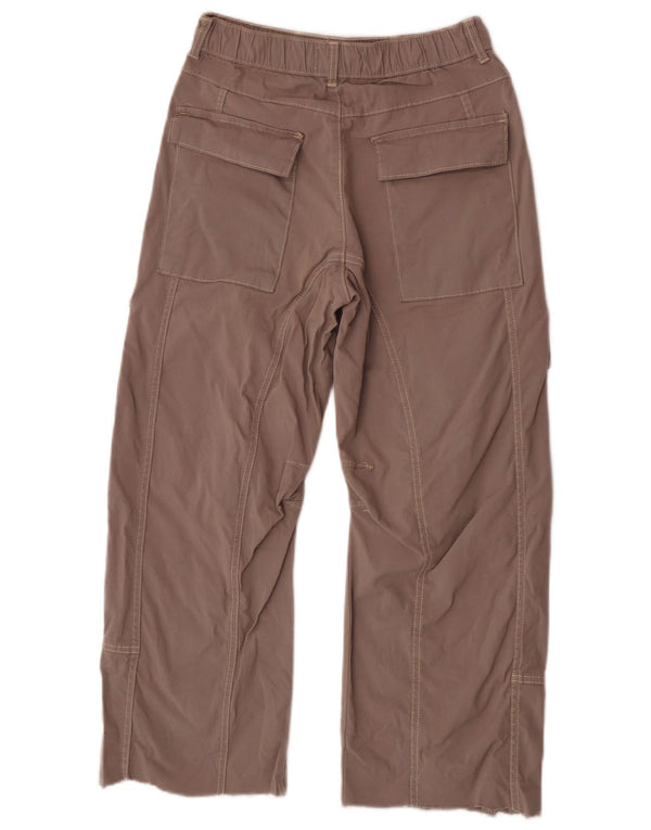 Zara Womens Straight Cargo Trousers EU 32 2XS W22 L23 Grey Cotton