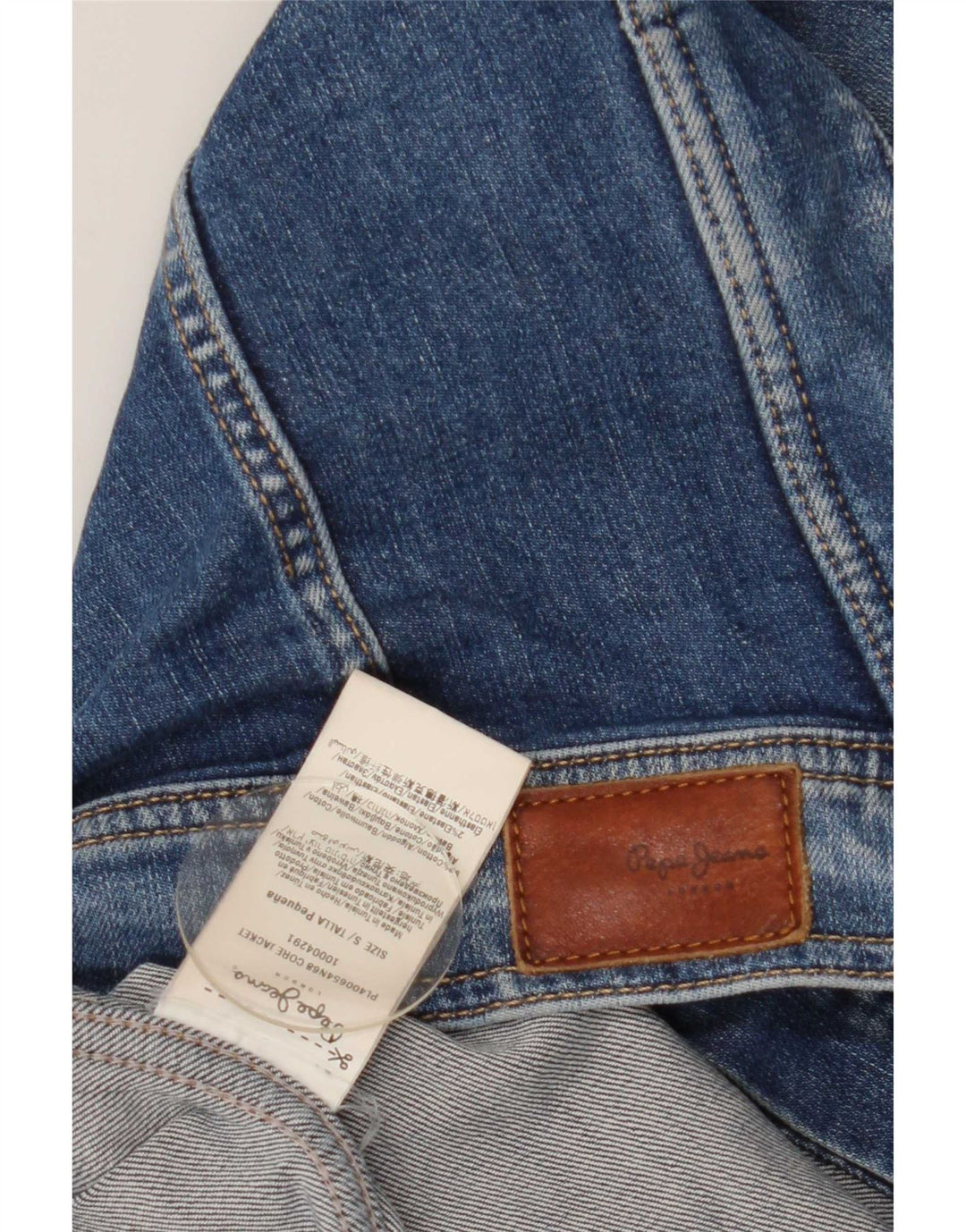 Giacca in denim corta da donna PEPE Jeans UK 8 piccola in cotone blu