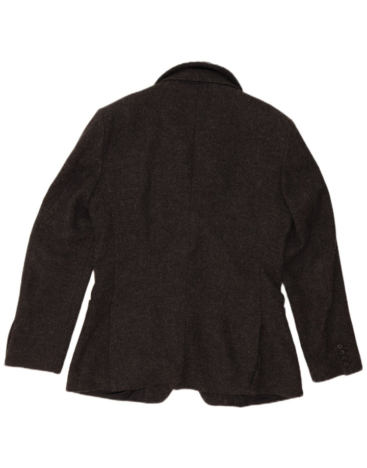 Giacca blazer da uomo a 2 bottoni Benetton IT 50 Large in lana screziata grigia