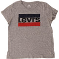 T-shirt grafica da donna Levi's Top UK 14 Grigio medio chiazzato