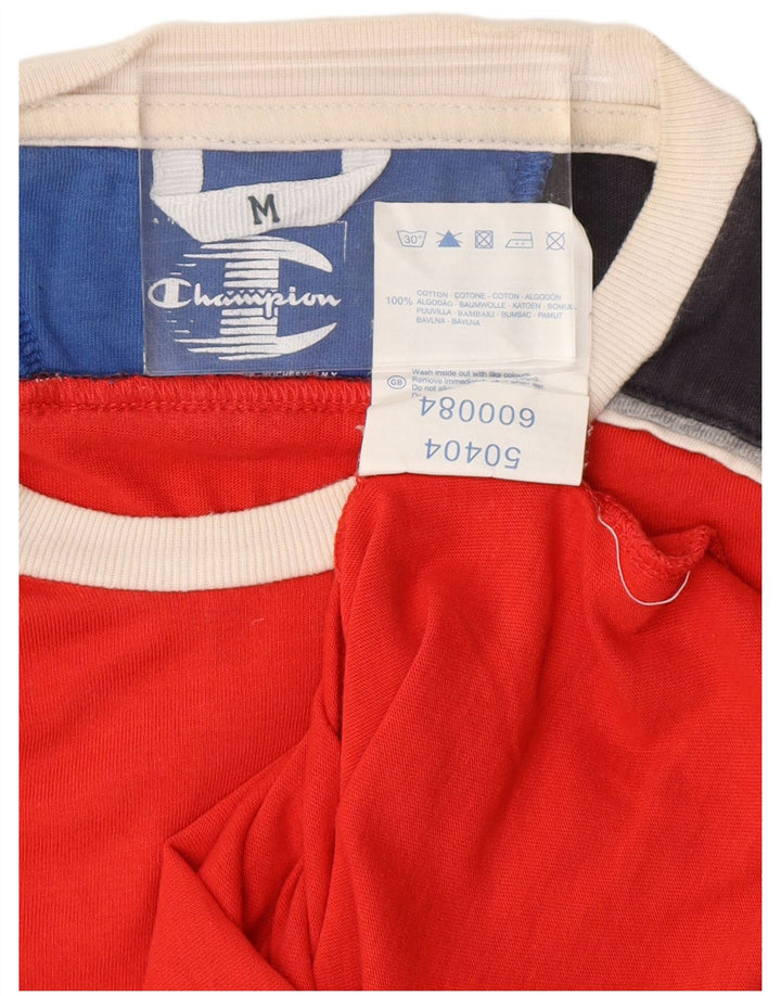 CHAMPION Canottiera grafica da uomo in cotone color block rosso medio