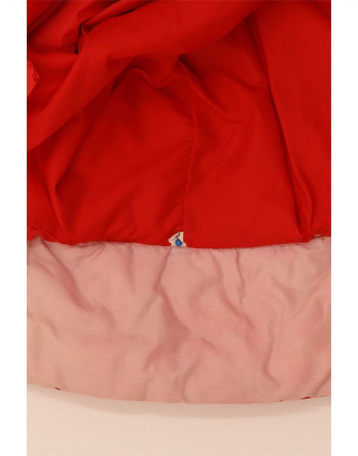 Giacca imbottita con cappuccio vintage da uomo IT 52 XL Poliammide color block rosso