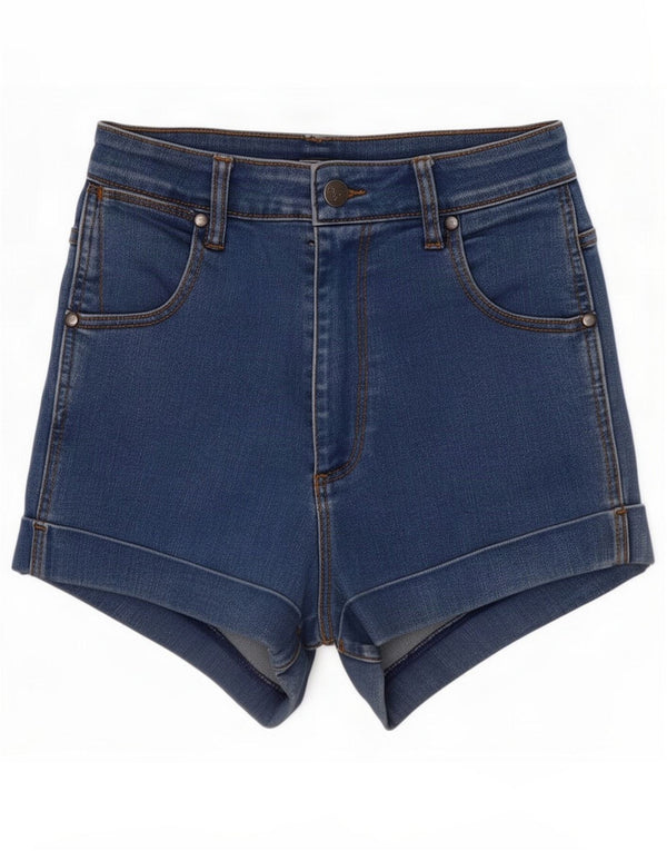Wrangler Pantaloncini di jeans Pin Up da donna UK 8 Small W24 Blu navy Cotone