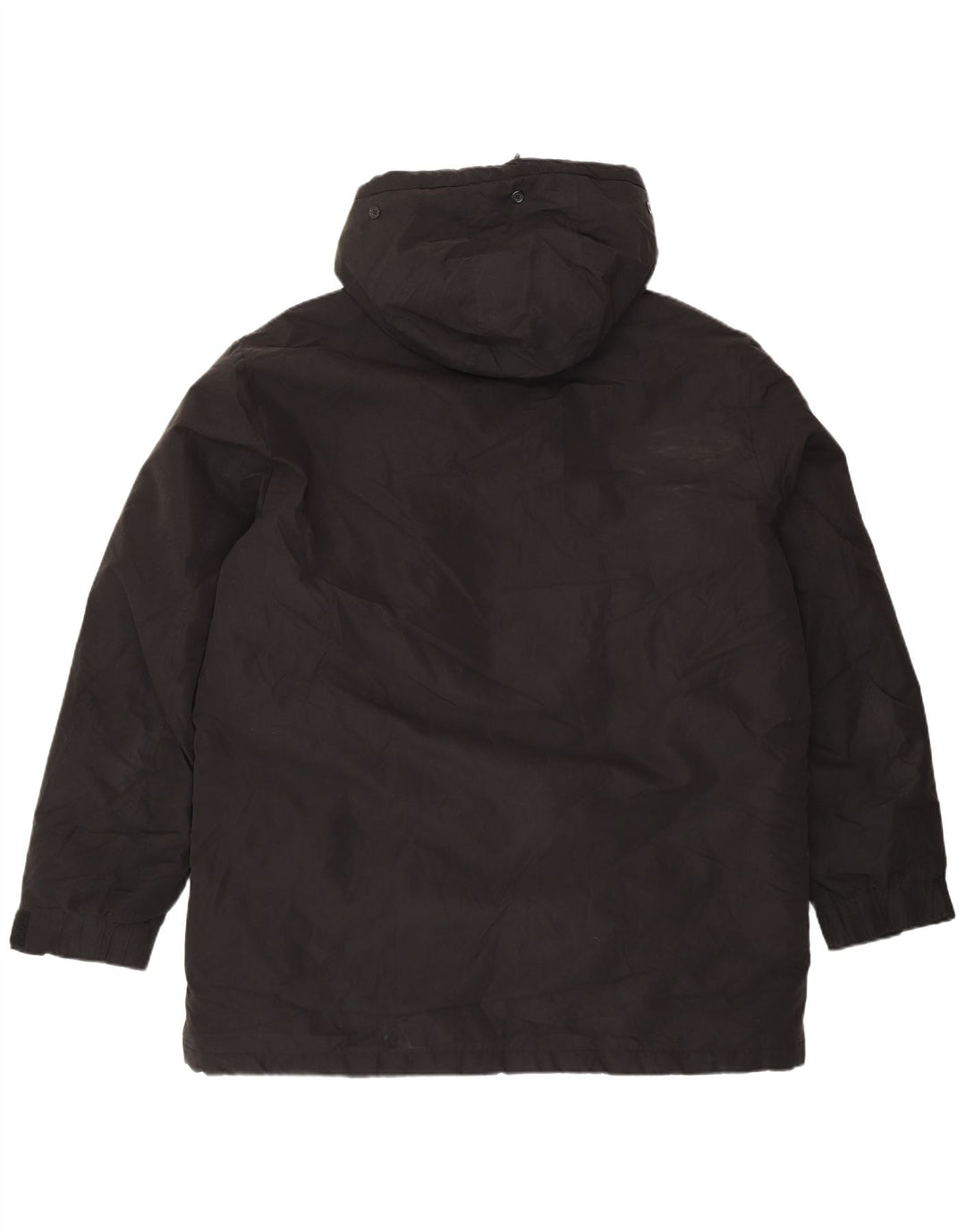 JACK & JONES Mens Hooded Windbreaker Jacket UK 44 2XL Black Polyester