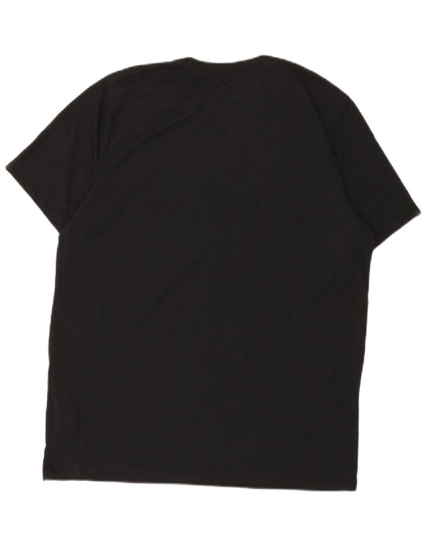 T-shirt grafica Nike Dri Fit da uomo, grande, in poliestere nero