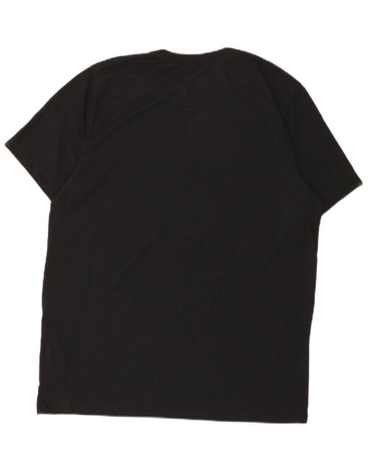 T-shirt grafica Nike Dri Fit da uomo, grande, in poliestere nero