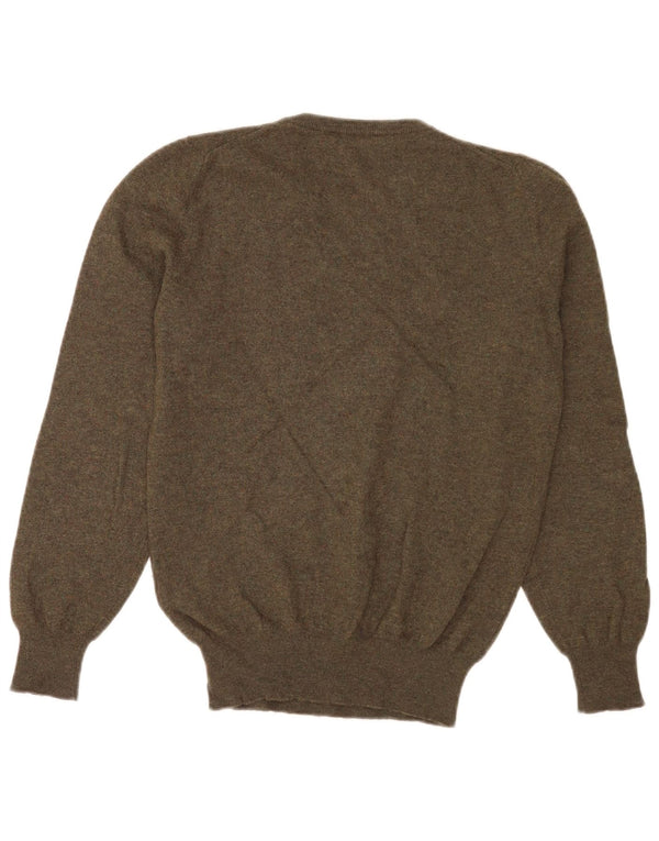 Maglione girocollo da uomo Fred Perry piccolo in lana kaki
