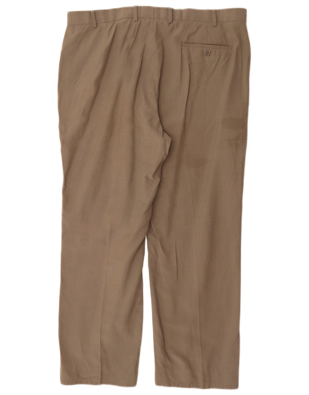 Pantaloni da abito dritti da uomo Marks & Spencer W38 L29 Lyocell kaki