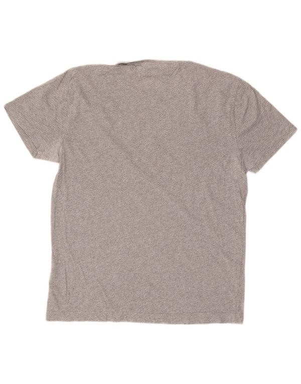 T-shirt grafica da uomo Tommy Hilfiger Top grande in cotone chiazzato grigio