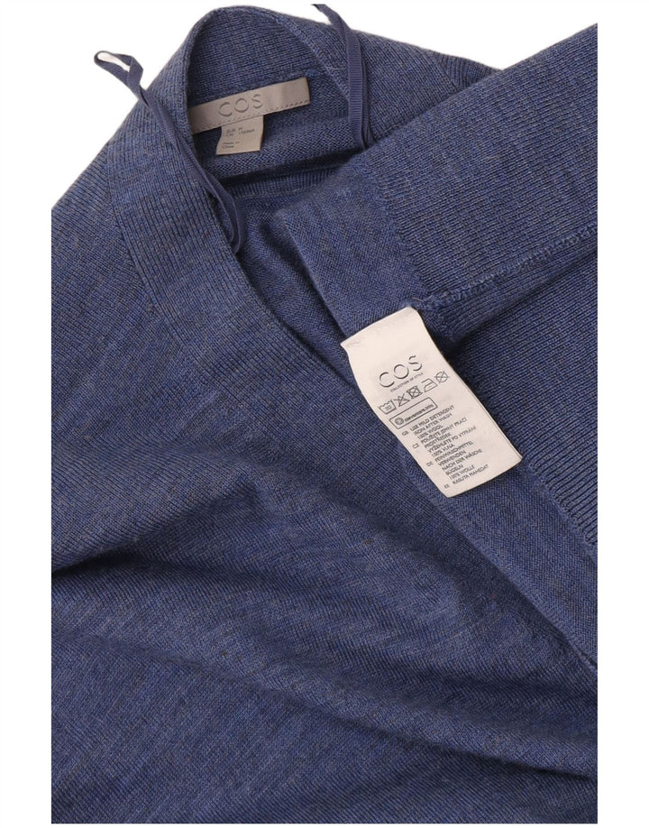 Maglione cardigan oversize lungo da donna Cos UK 14 Lana blu medio
