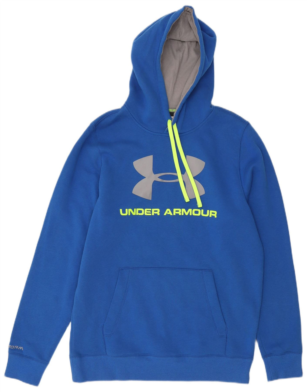 Felpa con cappuccio grafica da uomo Under Armour in cotone blu medio