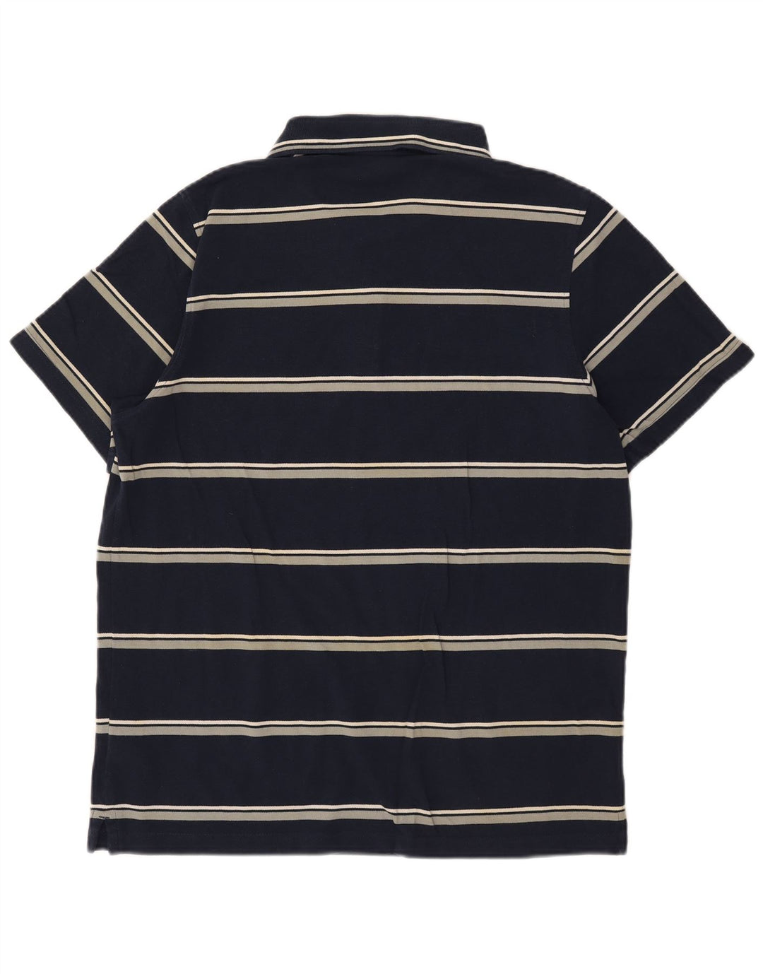 Polo Reebok da uomo grande in cotone a righe blu navy
