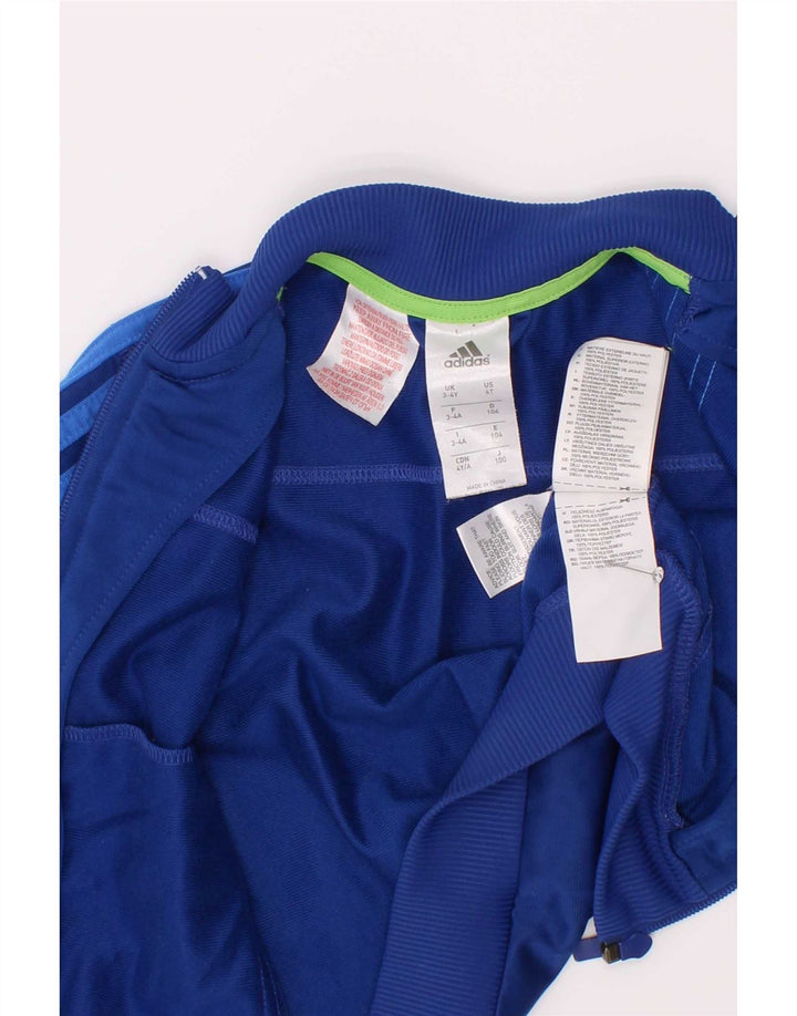 Giacca da tuta da ragazzo Adidas 3-4 anni in poliestere blu navy