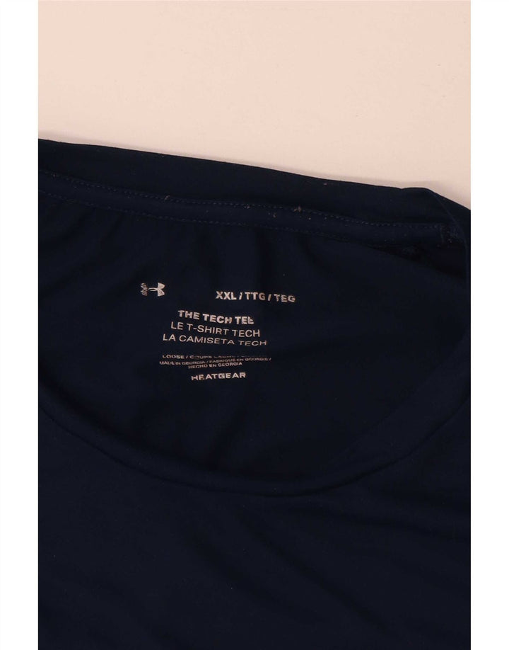 Maglietta da uomo Under Armour Top 2XL poliestere blu navy