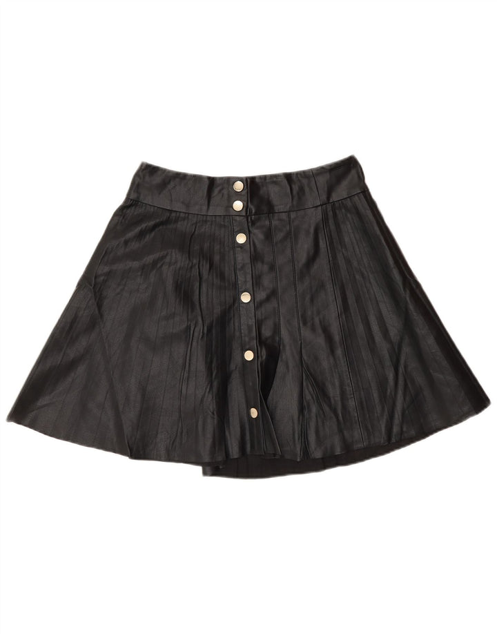 Minigonna Zara da donna in ecopelle piccola W26 poliestere nero