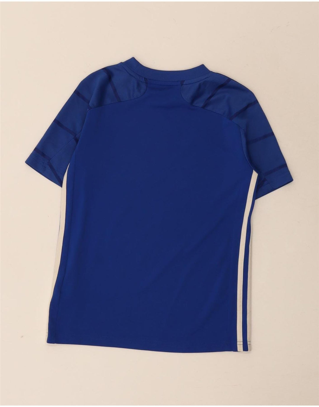 Maglietta Adidas Aeroready da ragazzo, 9-10 anni, in poliestere a righe blu