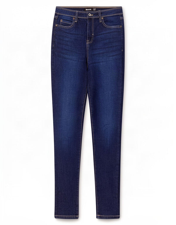 Jeans skinny da donna Bench UK 10 piccoli W27 L30 cotone blu navy