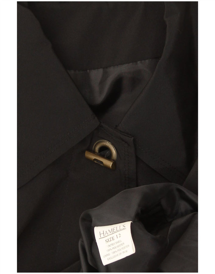 Cappotto da donna taglio ampio Hamells UK 12 medio nero poliestere classico