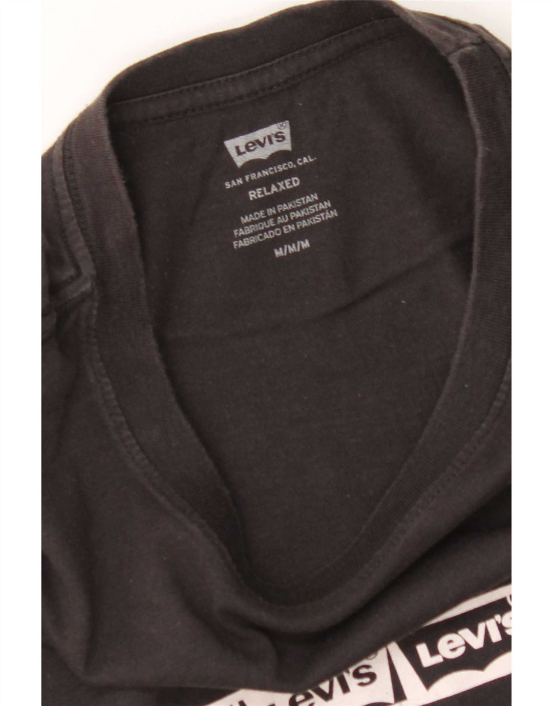 Levi's Uomo T-shirt grafica Larston Relaxed Fit Top in cotone nero medio
