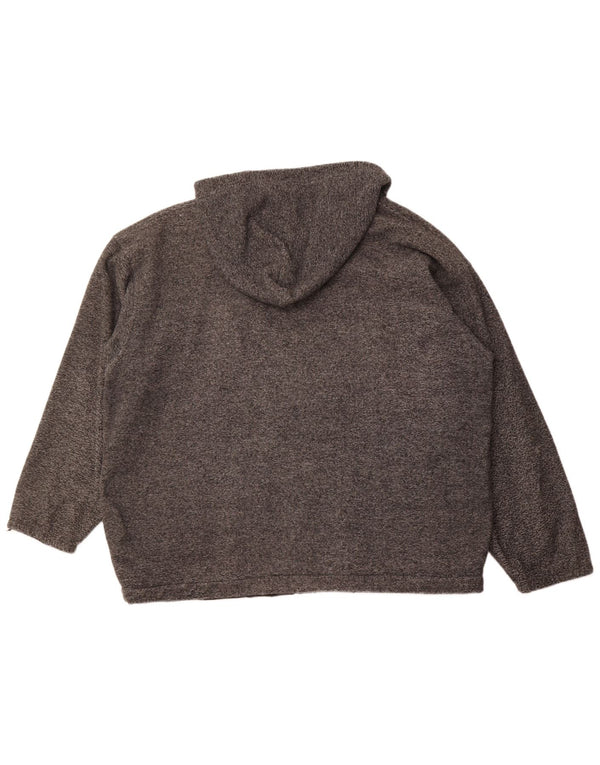 Giacca in pile con cappuccio da uomo CHAMPION UK 42 XL Poliestere gessato grigio