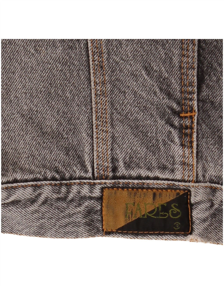 Giacca di jeans vintage da uomo UK 42 XL Grigia