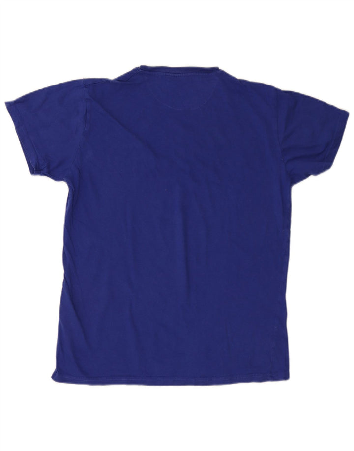 T-shirt da uomo Pierre Cardin Top in cotone blu medio