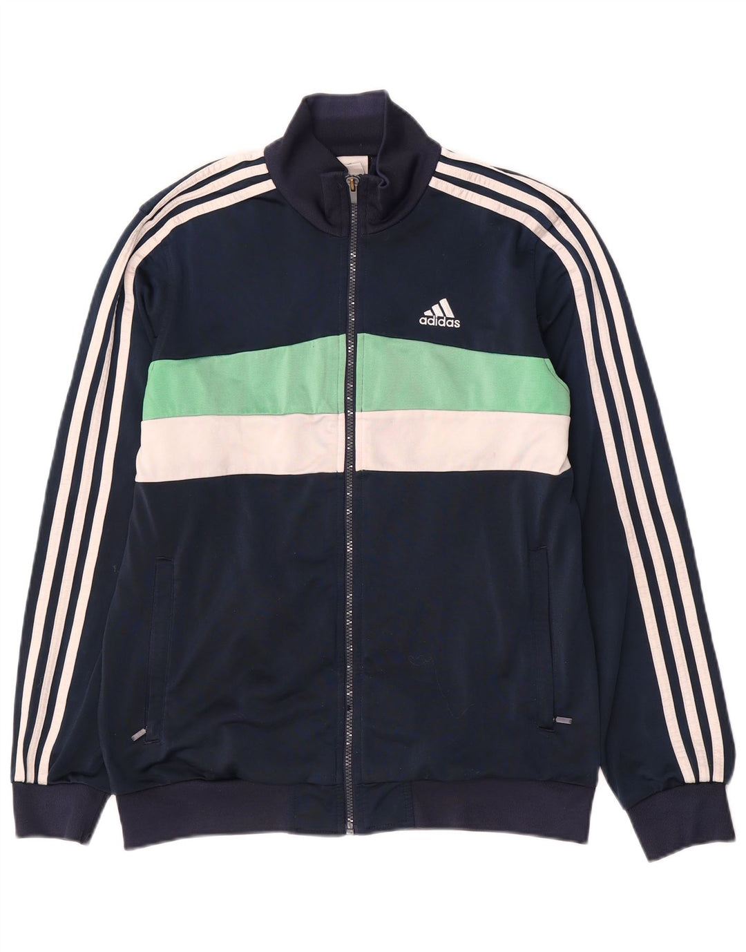 Giacca da tuta da ragazzo Adidas 15-16 anni Blu navy Colourblock