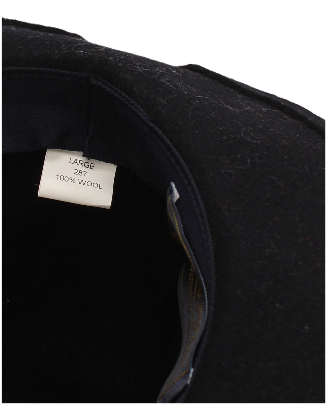 Cappello Fedora da uomo P.G.Field grande in lana blu navy