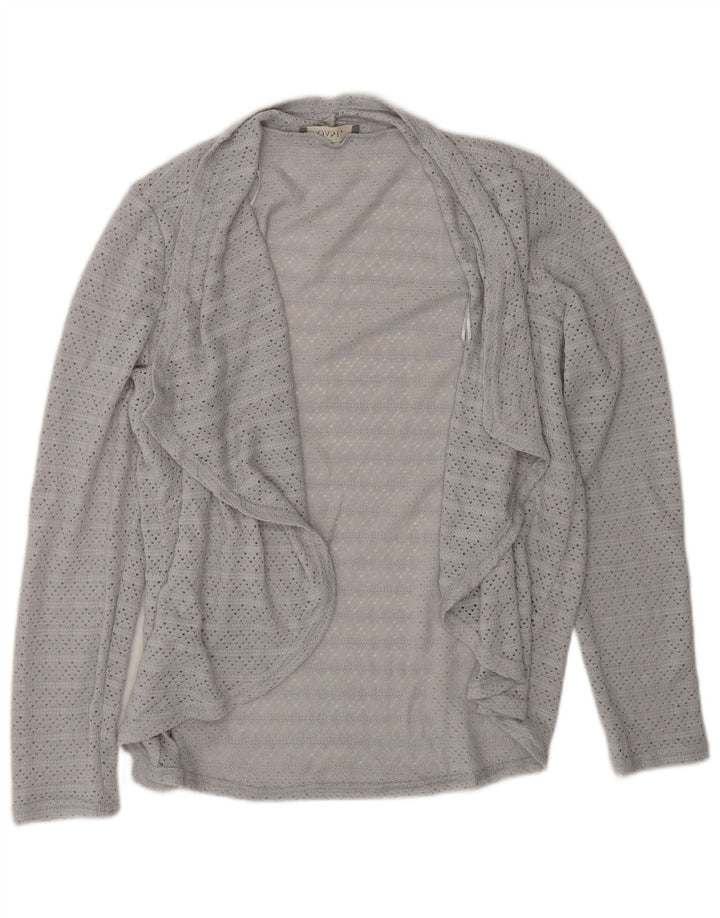 Top cardigan aperto da donna Oasis UK 12 Poliestere grigio medio
