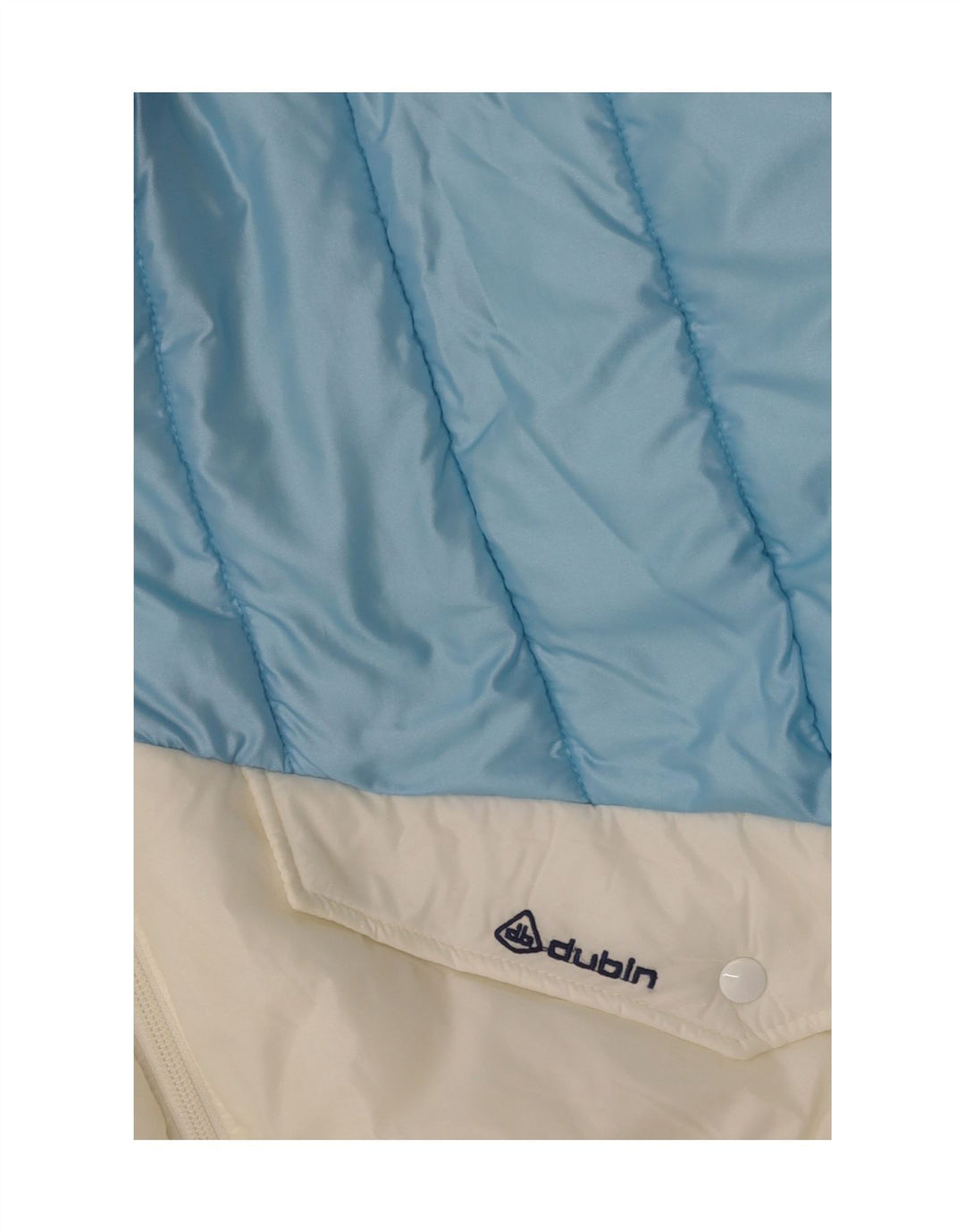 DUBIN Womens Padded Jacket UK 16 Large Blue Colourblock