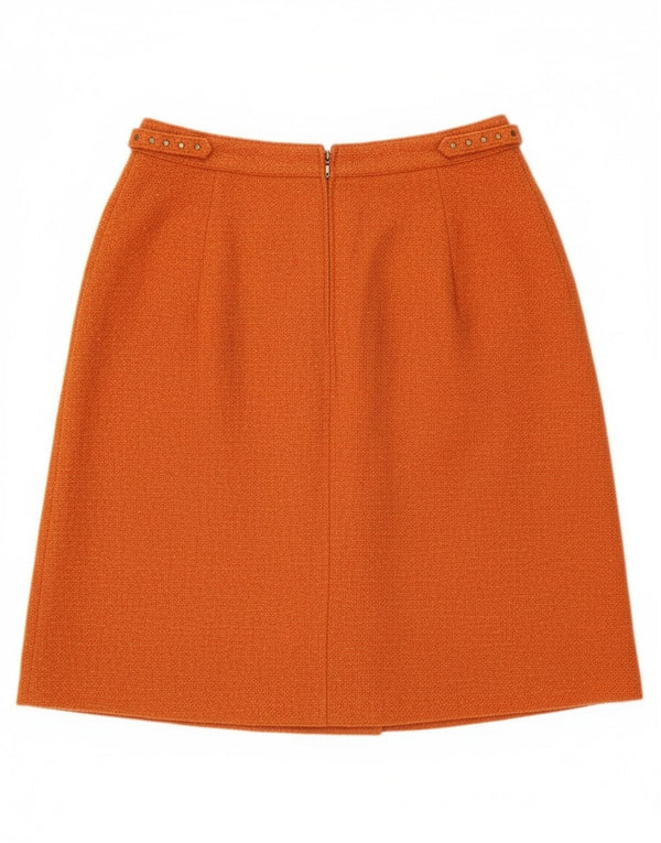 Gonna a trapezio da donna Max Mara Weekend UK 8 piccola W30 arancione screziata