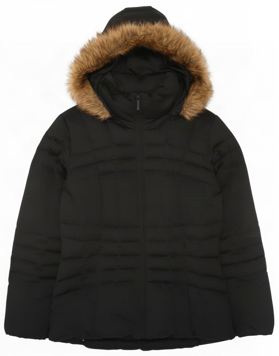 Giacca imbottita oversize con cappuccio da donna Calvin Klein UK 10 piccola nera