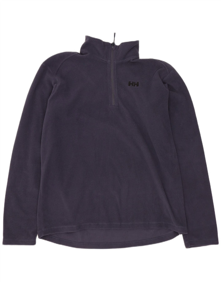 Maglione in pile da uomo HELLY HANSEN con zip e collo XL in poliestere blu navy